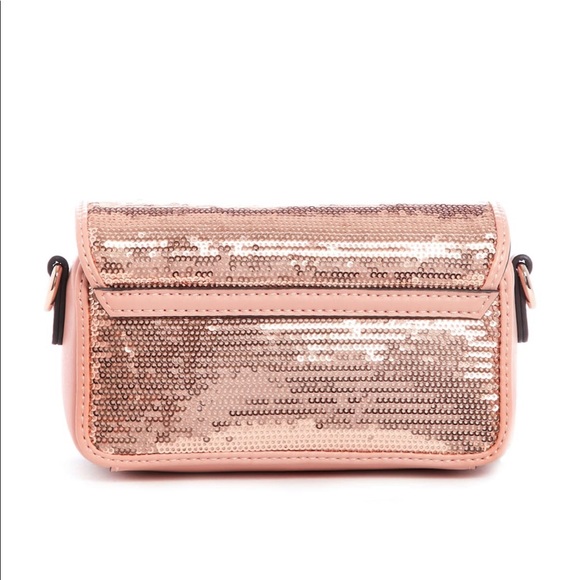 Guess Mini Shoulder Bag Pink Sequins - Picture 2 of 8